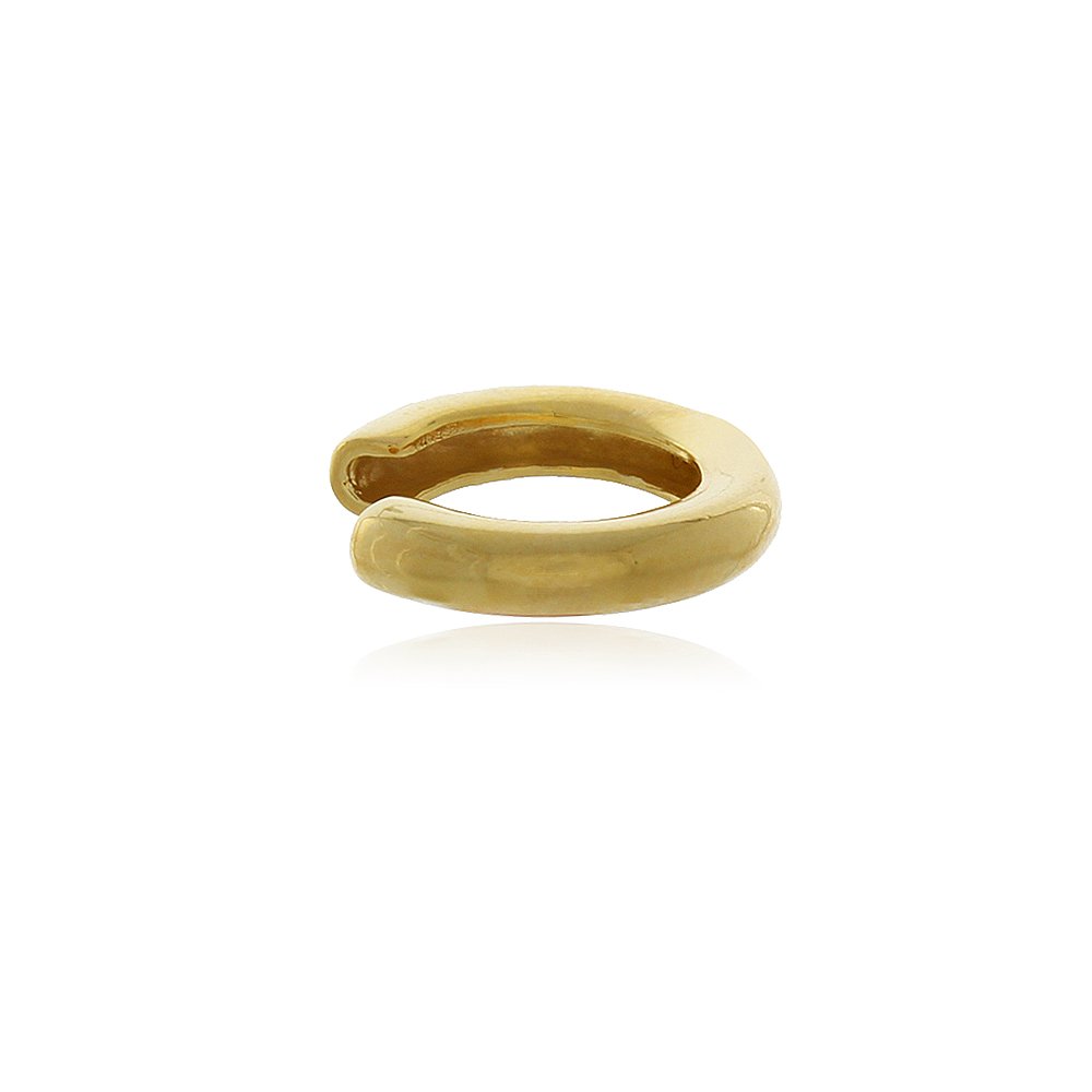 Piercing De Pressão Liso Arredondado – Folheado A Ouro 18k