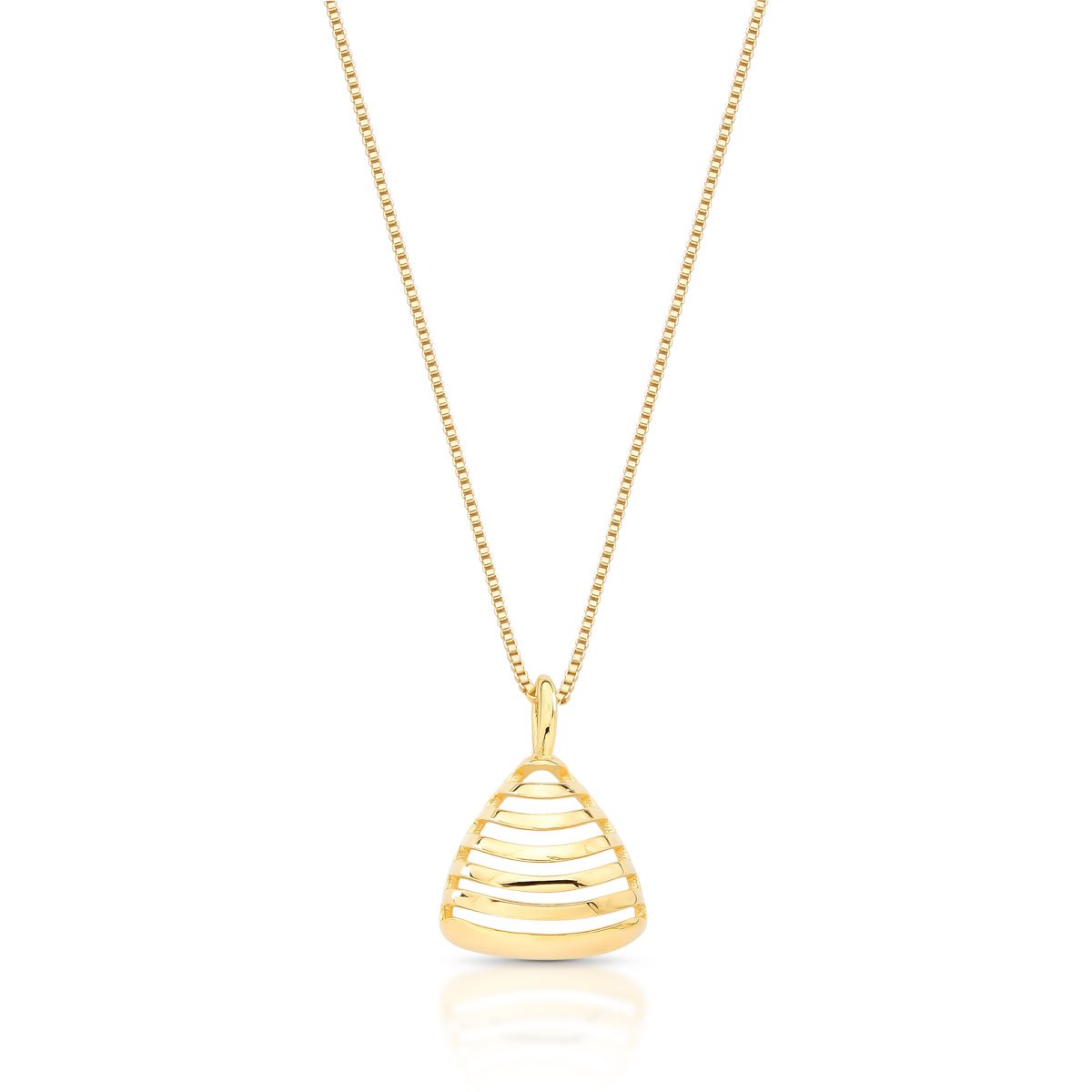Colar Triangular Bold Vazado – Folheado A Ouro 18k